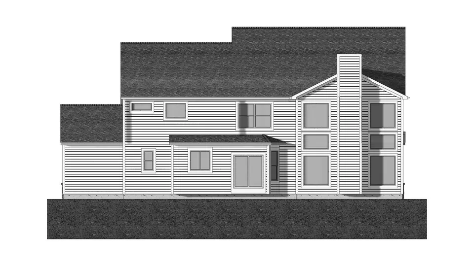 The Hawthorne house plan, exterior view 3